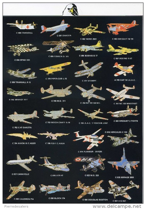 NC - Pin's 1 - Avion - Flight - Flug - Armée De L'Air - Transall  Rafale - Mirage - Concorde - Airbus - Scan Recto Verso - Luchtvaart