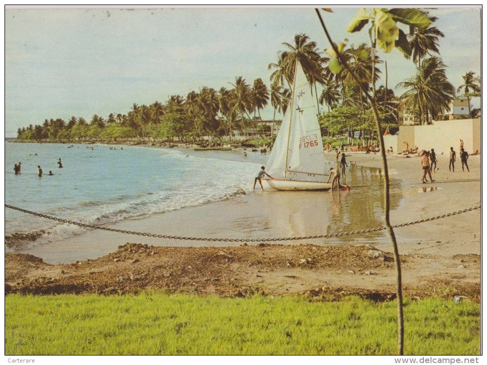 AFRIQUE,AFRIKA,LIBREVILLE ,GABON,prés  Congo,guinée,cameroun,anc Ienne  Colonie Française,indépendant  Depuis 1960,plage - Gabón