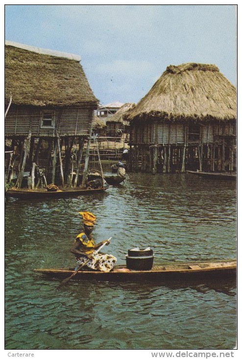 AFRIQUE,AFRICA,SUD DU BENIN,Ganvié,lac Nokoué,village LACUSTRE,venise De L´afrique,béninoise Débrouillarde - Benin