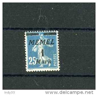 - FRANCE COLONIES . MEMEL 1922 . TIMBRE NEUF SANS GOMME  . - Ungebraucht