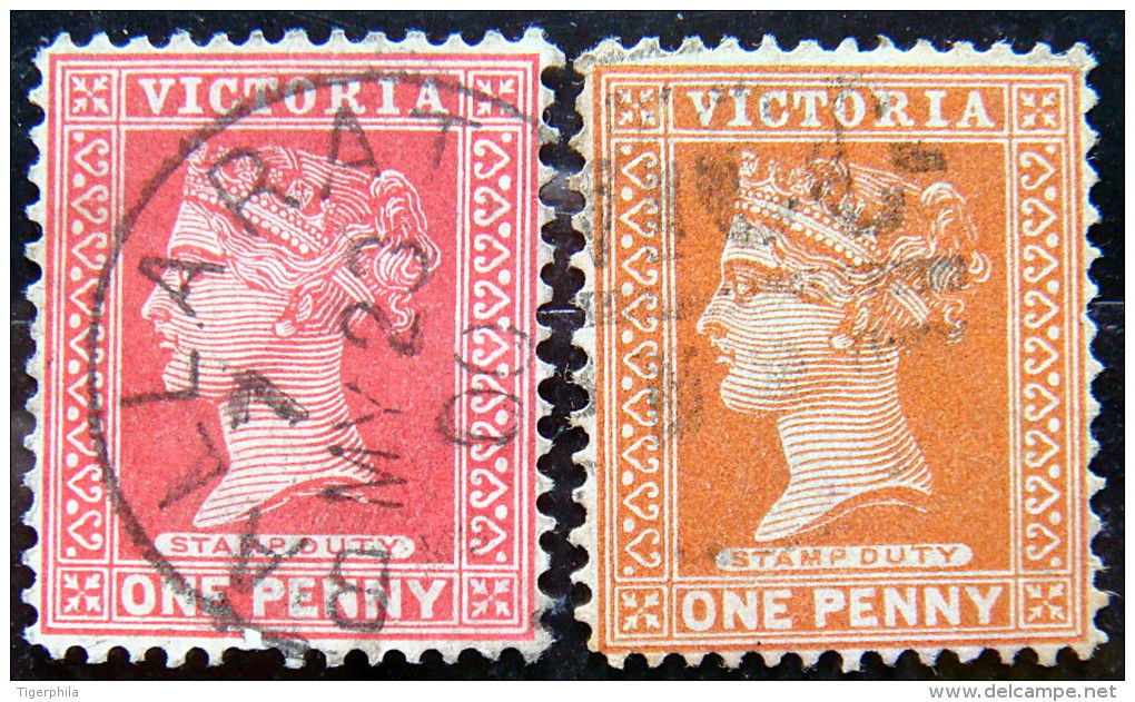 VICTORIA 1890 1d Queen Victoria USED Both Colours - Gebruikt