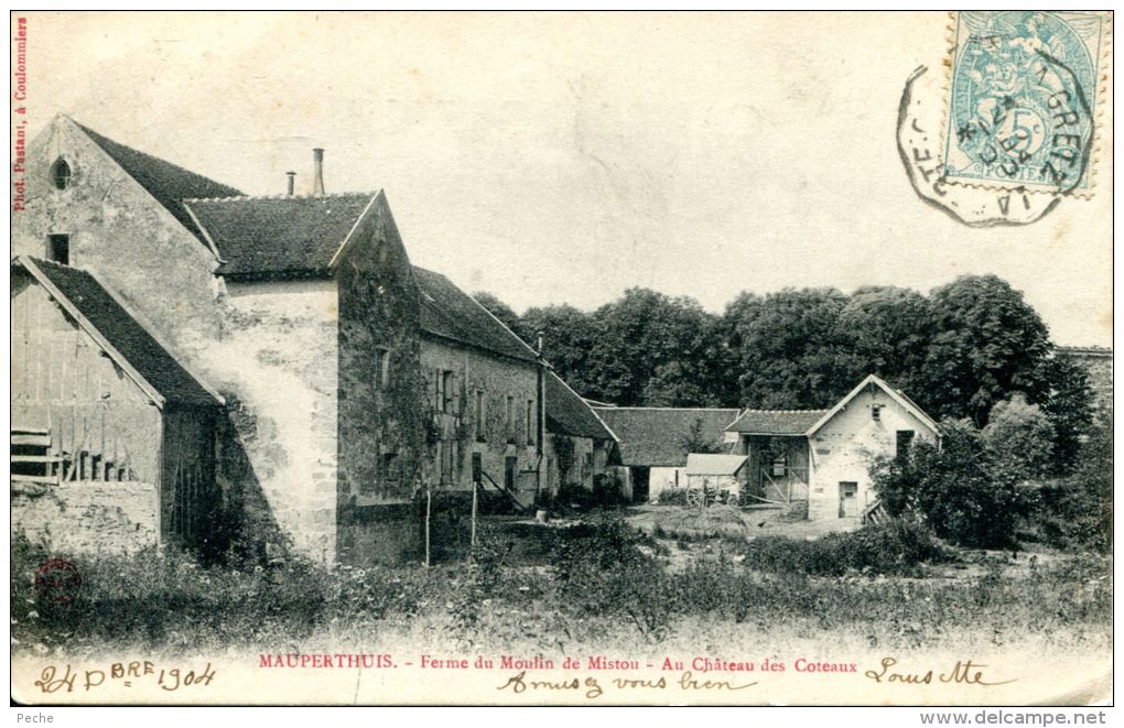 N°39829 -cpa Mauperthuis (77) -ferme Du Moulin De Mistou - Fermes