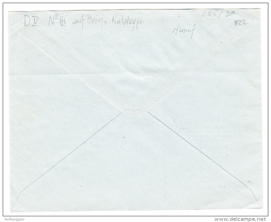 BIE (DV) Vorläufer Pestalozzi #III Grün Auf Brief Von Genève Meyrin 11.11.1941 Mit Abart "Spinne" #253.2.01 - Variétés