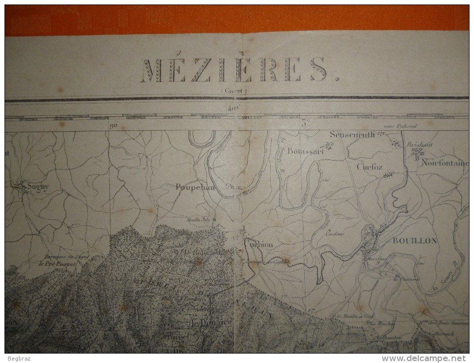 CARTE TOPOGRAPHIQUE  MEZIERES  ET ENVIRONS  1913 - Cartes Topographiques