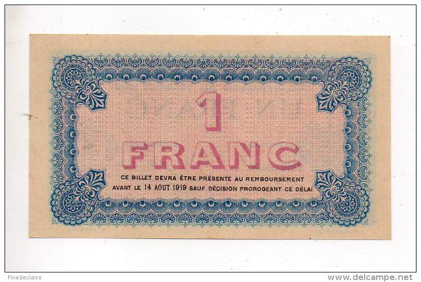 Billet Chambre De Commerce De Lyon - 1 Fr - 14 Août 1914 - Série 146 - Sans Filigrane - Cámara De Comercio