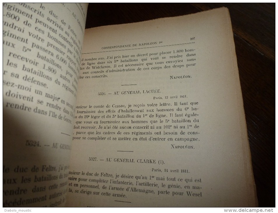 Rare  1913 Correspondance inédite de NAPOLEON Ier  tome IV (archives de la guerre, par E.Picard et L.Tuetey , 919 pages