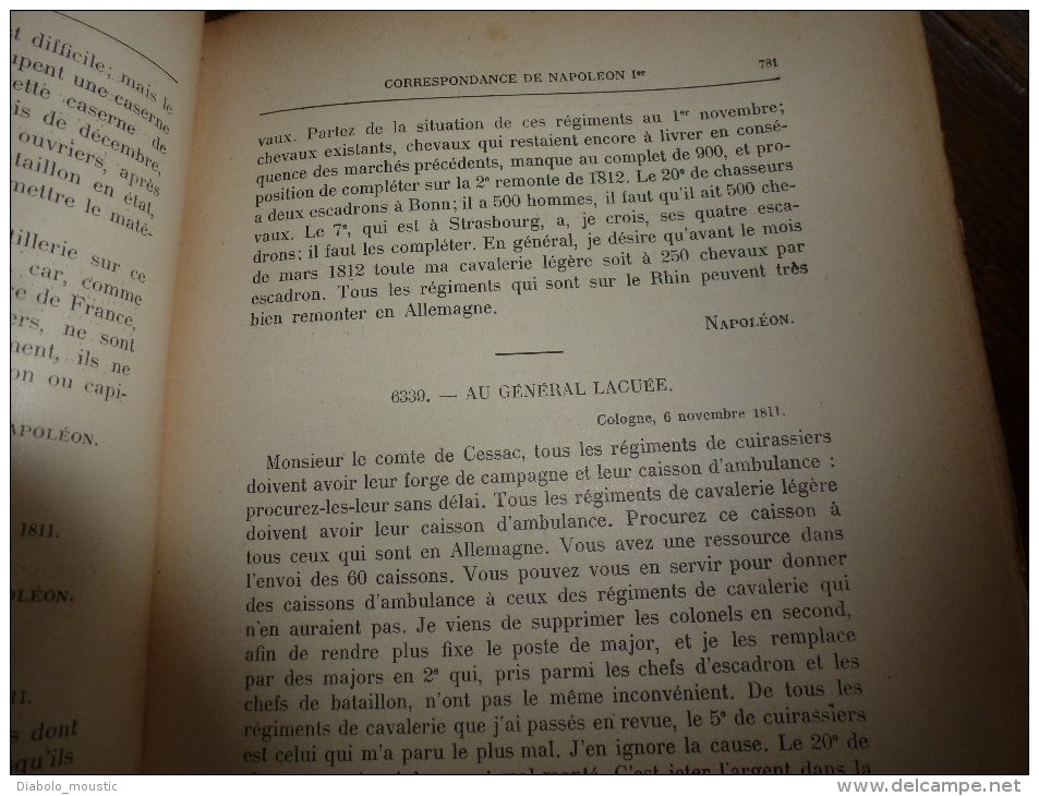 Rare  1913 Correspondance inédite de NAPOLEON Ier  tome IV (archives de la guerre, par E.Picard et L.Tuetey , 919 pages