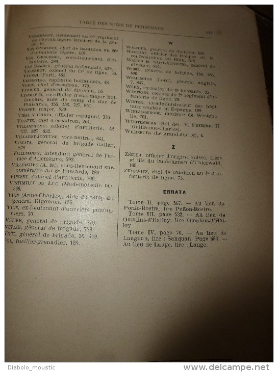 Rare  1913 Correspondance inédite de NAPOLEON Ier  tome IV (archives de la guerre, par E.Picard et L.Tuetey , 919 pages