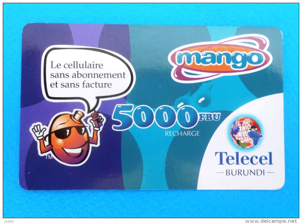 MANGO 5000 FBU ( Burundi - Telecel Prepaid Card ) GSM Remote Prepayee Carte - Burundi