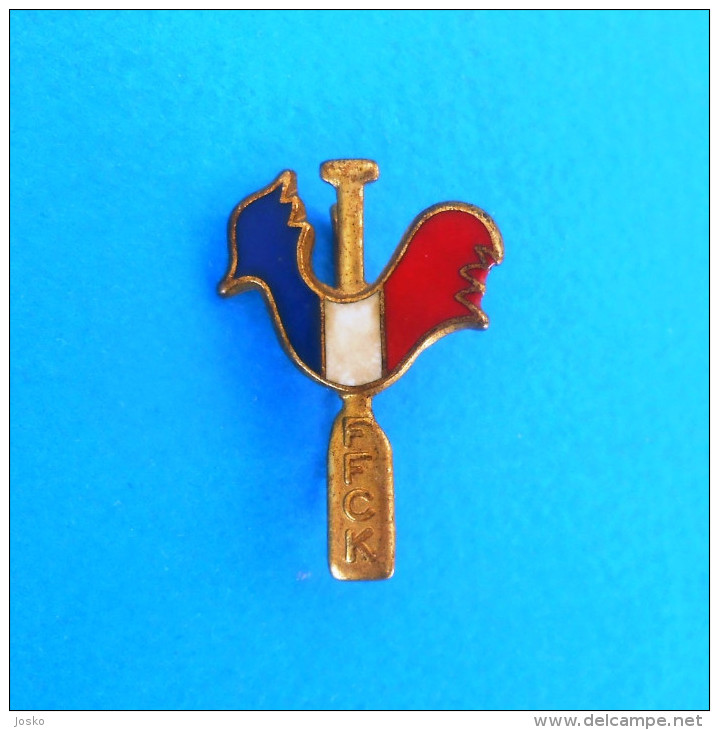 FRANCE FEDERATION OF KAYAK & CANOE - Pin Badge Kayaking Kayac Kajak Kayacing Kajaking Canoeing Canoa Paddel Kanu Canoes - Canoeing, Kayak