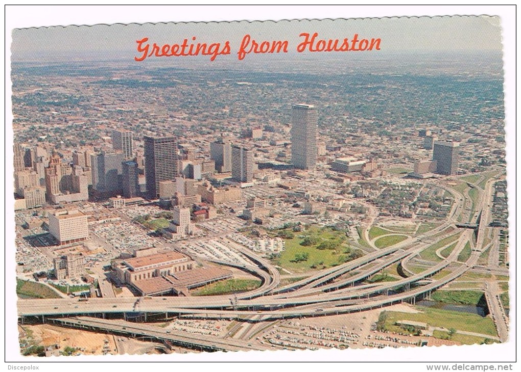 K778 Texas - Greetings From Houston - Aerial View Vue Aerienne Vista Aerea / Viaggiata - Houston