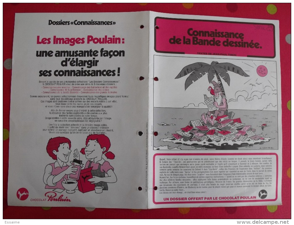 Chocolat Poulain. Dossier Connaissance N° 29 : Bandes Dessinées. Complet. Années 1970 - Poulain