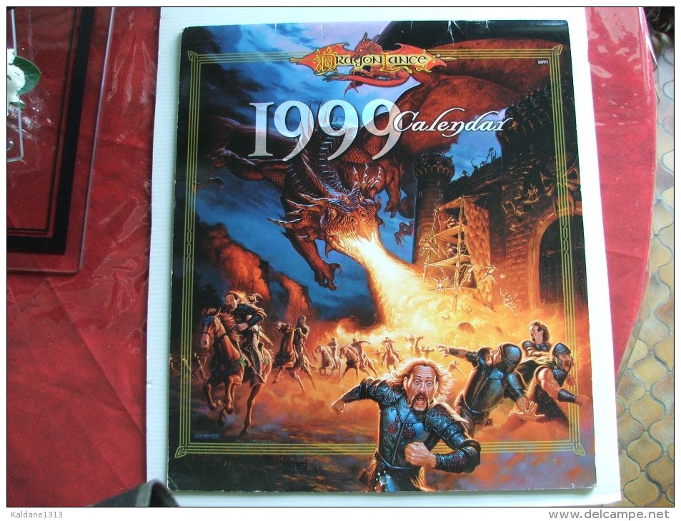 Dragonlance Lancedragon Calendrier Calendar 1999 - Autres & Non Classés