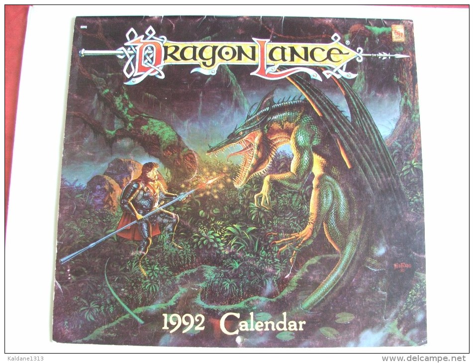 Dragonlance Lancedragon Calendrier Calendar 1992 - Autres & Non Classés