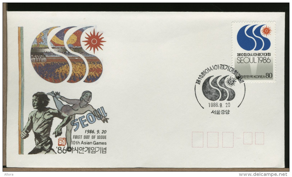 KOREA  -  FDC    ASIAN  GAMES - Corea Del Sud