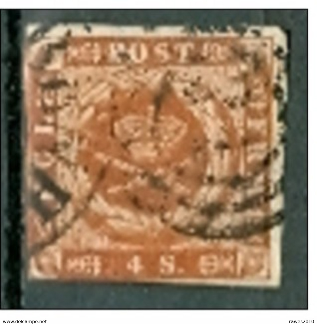 Dänemark 1857 Mi. 7 Gest. Wappen Krone Zepter - Used Stamps