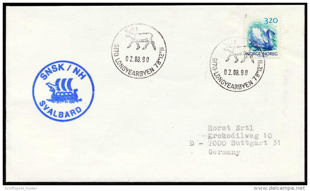 ARCTIC, NORWAY, Longyearbyen 2.8.1990 SVALBARD EKSPEDISJON SNSK / NH, Lot 1310-06 !! - Arctische Expedities