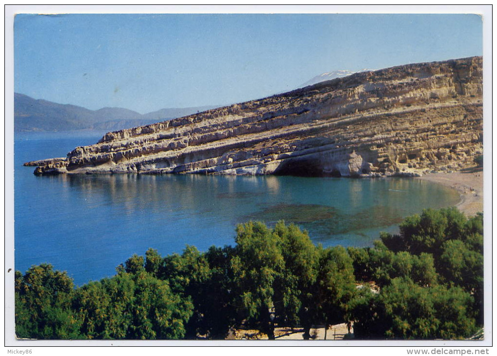 Grèce--Crête--MATALA--1976---L'échelle De Phaestos-- Cpm --timbre Au Dos - Griekenland