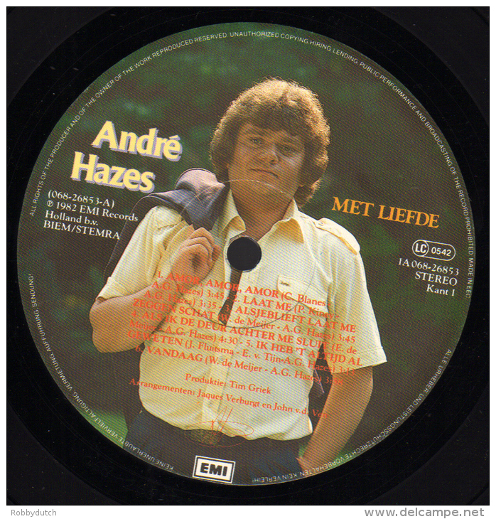 * LP *  ANDRÉ HAZES - MET LIEFDE (Holland 1982) - Sonstige - Niederländische Musik