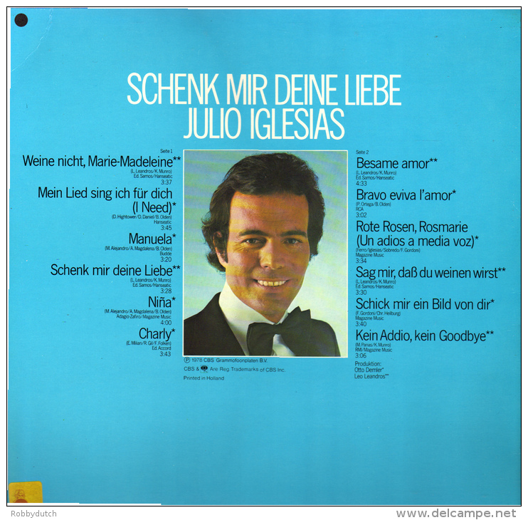 * LP *  JULIO IGLESIAS - SCHENK MIR DEINE LIEBE (Holland 1976 EX!!!) - Autres - Musique Allemande