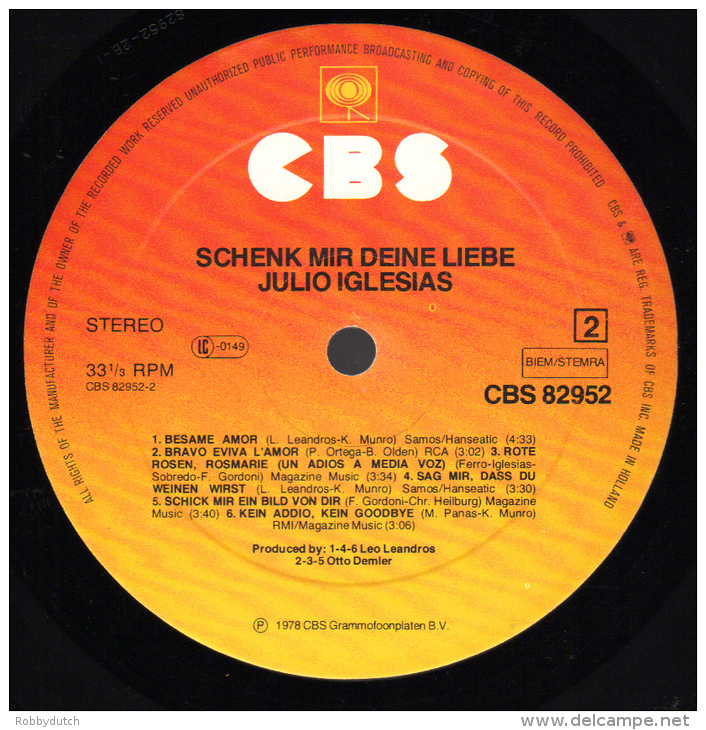 * LP *  JULIO IGLESIAS - SCHENK MIR DEINE LIEBE (Holland 1976 EX!!!) - Autres - Musique Allemande