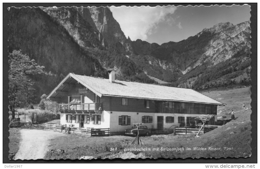 Tirol - Fischbachalm Mit Predigtstuhl U. Stripsenjoch Im Wilden Kaiser 1964 Used ..See The 2 Scans  ( Originalscan !!! ) - Zillertal