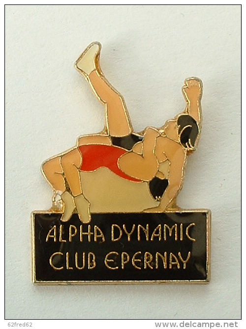 PIN'S LUTTE -  ALPHA DYNAMIC CLUB EPERNAY - Lutte