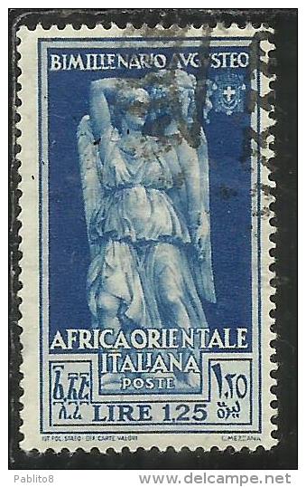 AFRICA ORIENTALE ITALIANA AOI 1938 AUGUSTO LIRE 1,25 USED USATO - Italian Eastern Africa