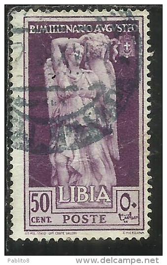 COLONIE ITALIANE LIBIA 1938 AUGUSTO CENT. 50 USED USATO - Afrique Orientale Italienne