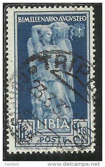 COLONIE ITALIANE LIBIA 1938 AUGUSTO LIRE 1,25 USED USATO - Afrique Orientale Italienne