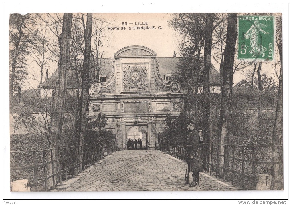 CP, 59, LILLE, Porte De La Citadelle, Voyagé En 1908 - Lille