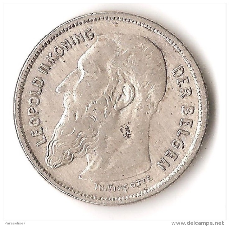 BELGIQUE  2 FRANK  1909 ARGENT - 2 Francs