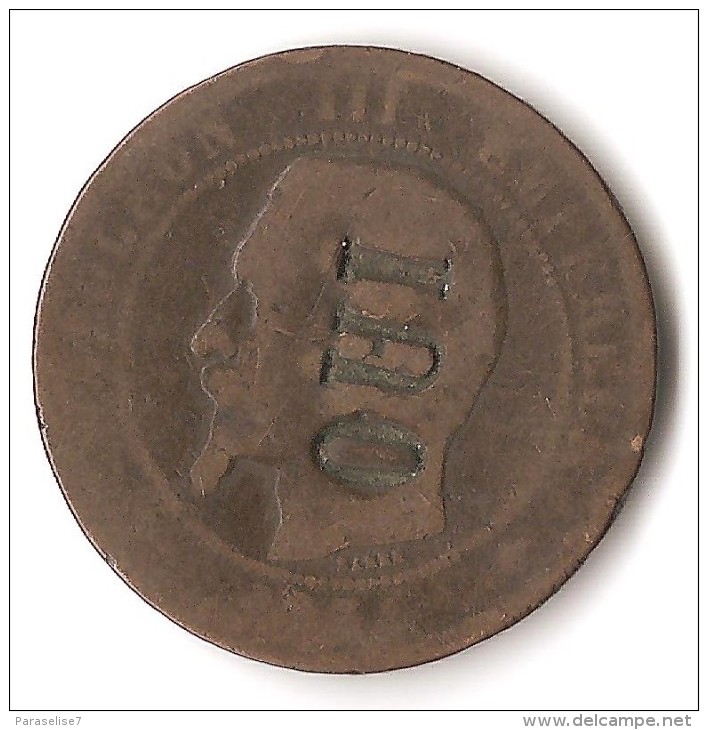 FRANCE 10  CENTIMES  NAPOLEON III  OUI - 10 Centimes