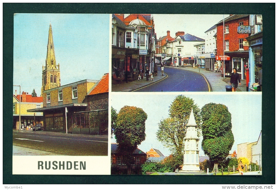 ENGLAND  -  Rushden  Multi View  Used Postcard As Scans - Northamptonshire