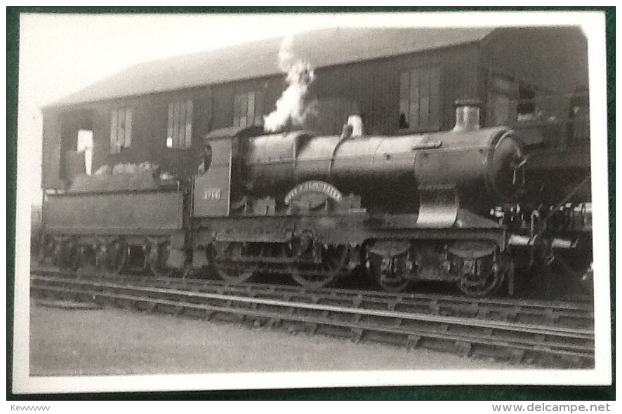 GWR Steam Train 4-4-0, City Of Gloucester, City Class, No. 3714, Real Photograph Postcard - Trains