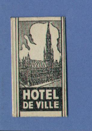 Une Lame De Rasoir  HOTEL DE VILLE (Brussel/Bruxelles) Made In Belgium (L14) - Scheermesjes