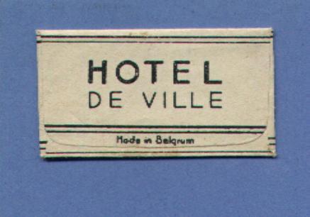 Une Lame De Rasoir  HOTEL DE VILLE (Brussel/Bruxelles) Made In Belgium (L14) - Razor Blades