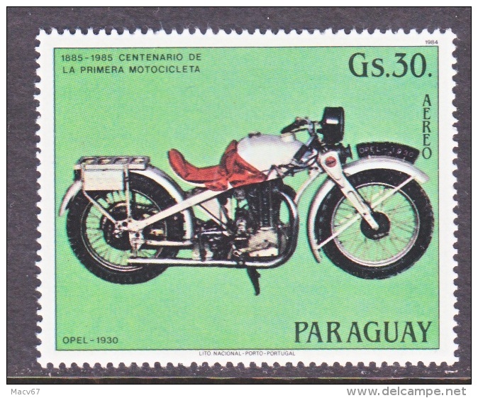 PARAGUAY  C 583   **   MOTORCYCLE   OPAL  1930 - Paraguay