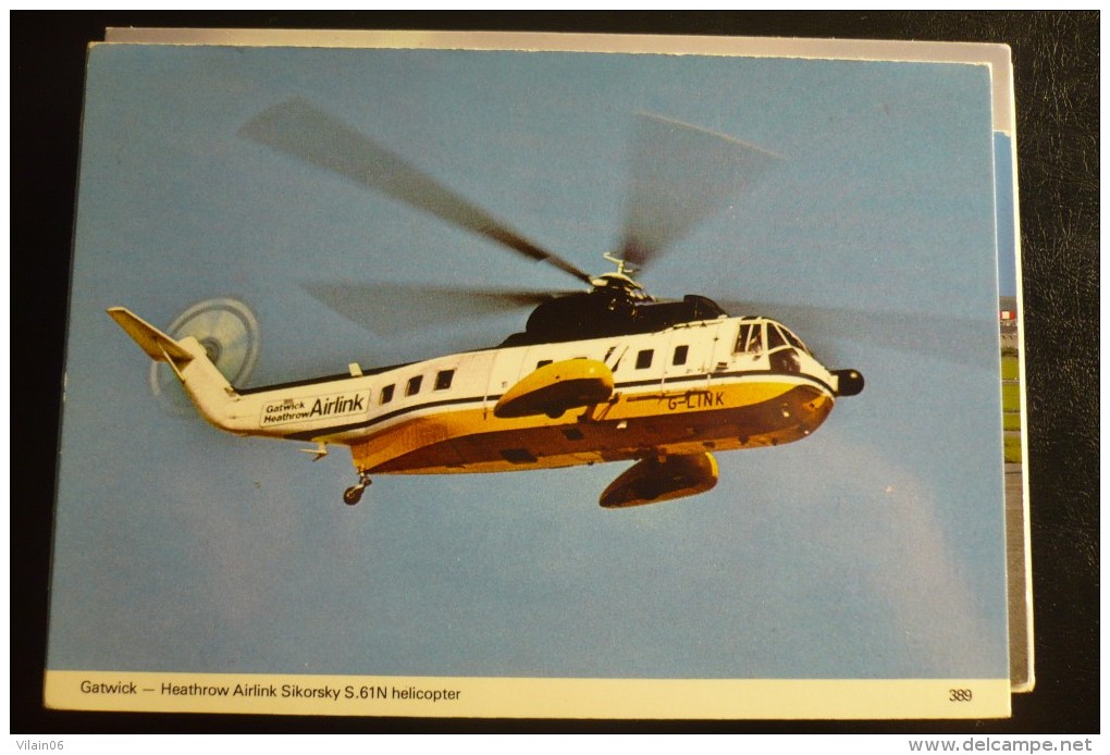 BRITISH CALEDONIAN AIRWAYS   GATWICK / HEATHROW AIRLINK   SIKORSKI S 61    G LINK - Helicopters
