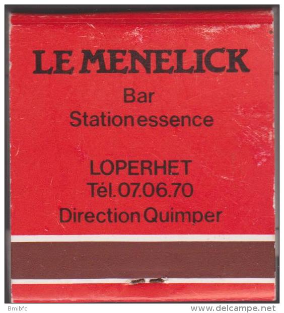 LE MENELICK Bar Station Essence LOPERHET Tél 07.06.70 Direction Quimper - Boites D'allumettes