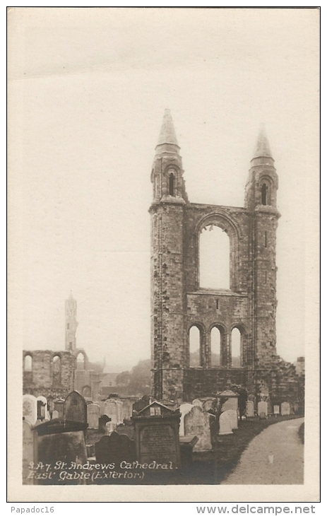GB - Sc - Fi - St. Andrews Cathedral - East Gable (Exteriors) - Ancient Monuments Dept., H. M. Office Of Works N° S.A. 7 - Fife
