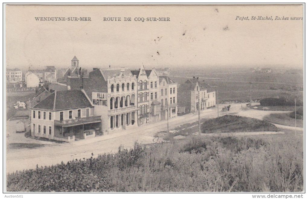 23124g  VILLA MARITIME - ROUTE DE COQ SUR MER - Wenduyne - 1908 - Wenduine