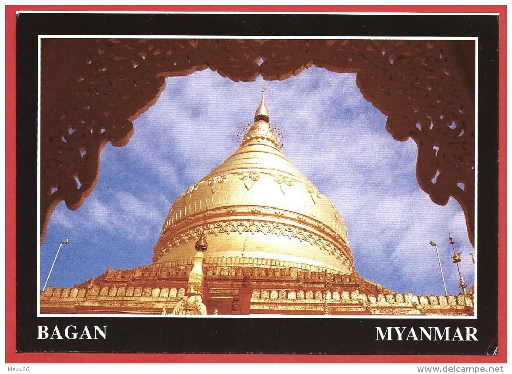 CARTOLINA NV BIRMANIA MYANMAR - BAGAN - Shwezigon Pagoda - 10 X 15 - Myanmar (Birma)