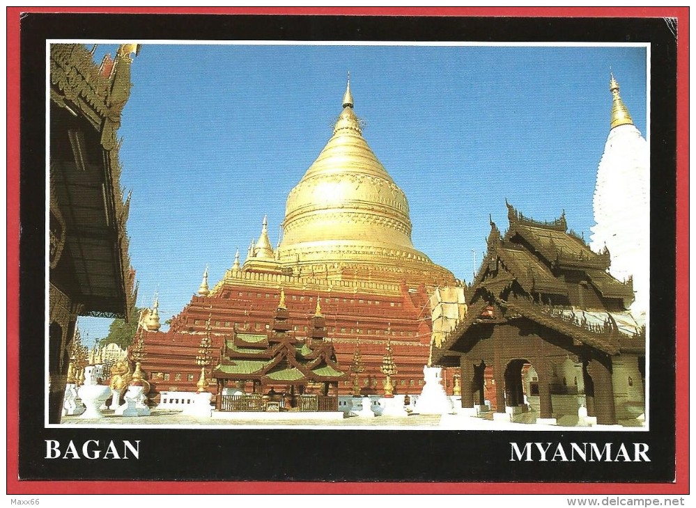 CARTOLINA NV BIRMANIA MYANMAR - BAGAN - Shwezigon Pagoda - 10 X 15 - Myanmar (Birma)