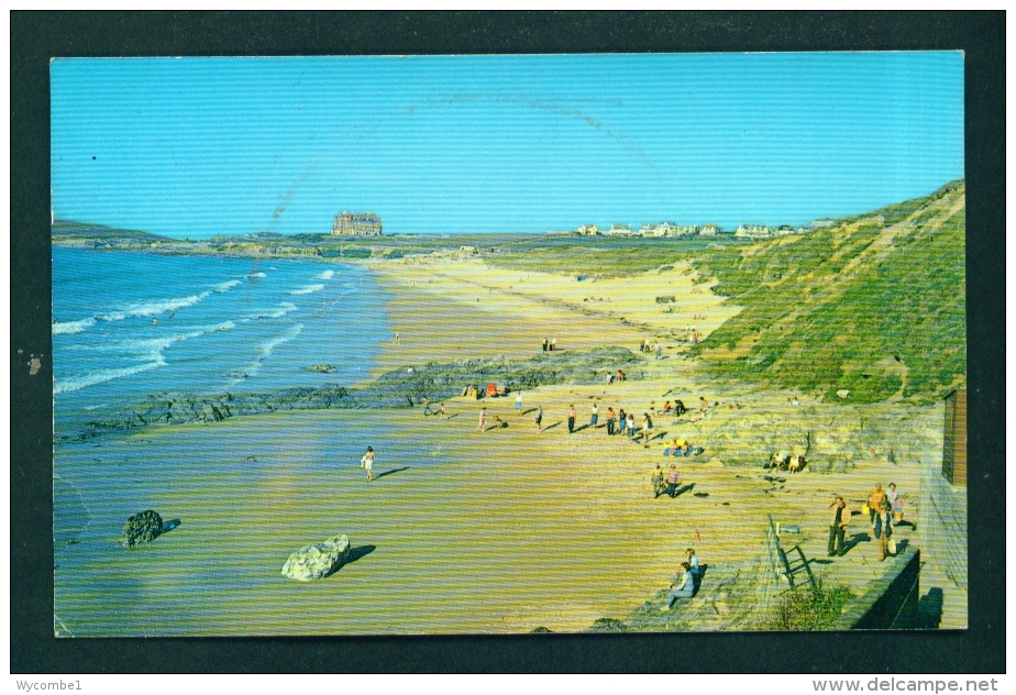 ENGLAND  -  Newquay  Fistral Bay   Used Postcard As Scans - Newquay