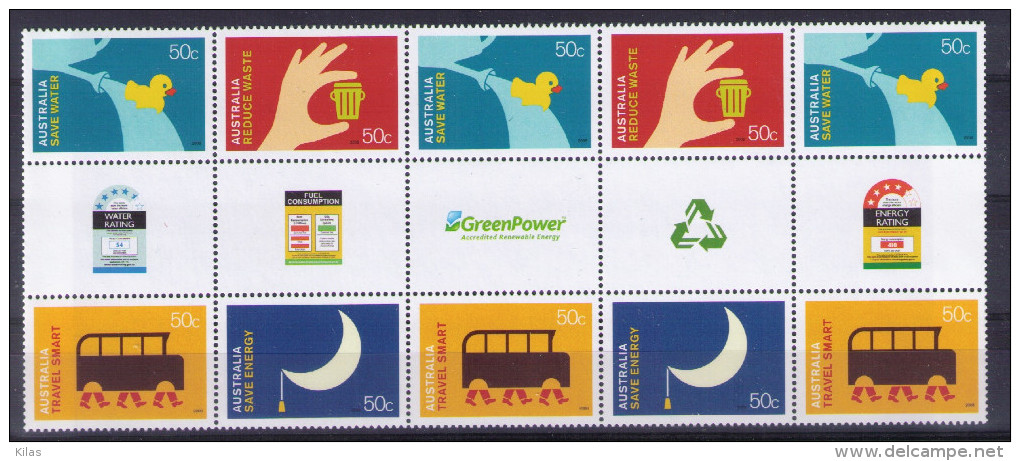 AUSTRALIA  Living Green  "multiples" - Sheets, Plate Blocks &  Multiples