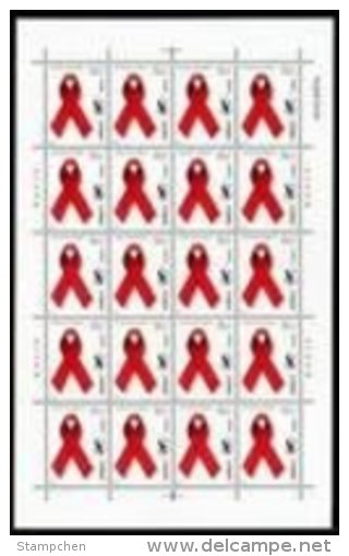 PR China 2003-24 World AIDS Day Stamp Sheet Disease Medicine Health - Blocks & Sheetlets