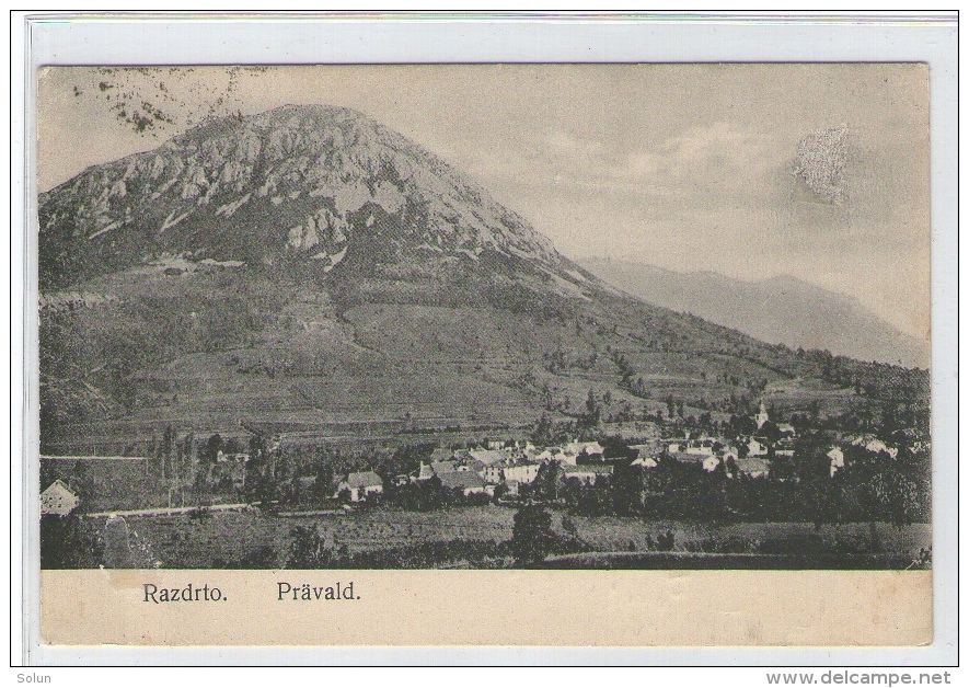 SLOVENIJA STARA RAZGLEDNICA RAZDRTO PRÄVALD 1909 SLOVENIA OLDPOSTCARD - Slovenië