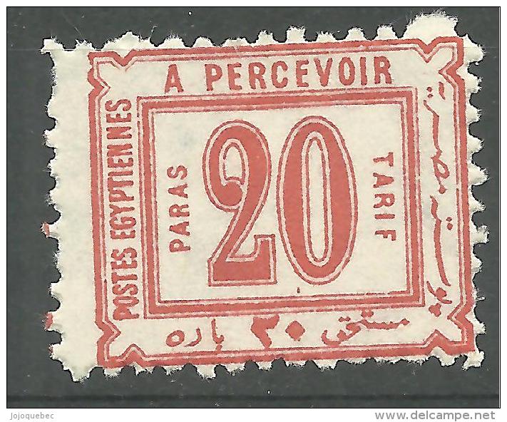 L'Egypte Neufs Avec Charniére Peu Gomme   POSTAGE DUE STAMP 1884 - 1866-1914 Khedivate Of Egypt