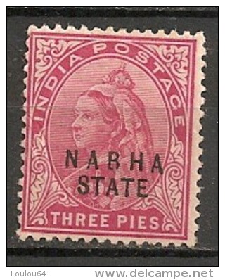 Timbres - Asie - Etats Princiers De L´Inde - Nabha - 3 A. - 1885 - - Nabha